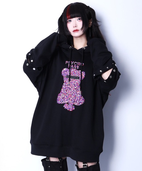 Amilige（アミリージュ） パーカー PSYCHO PASS発泡プリントパーカー