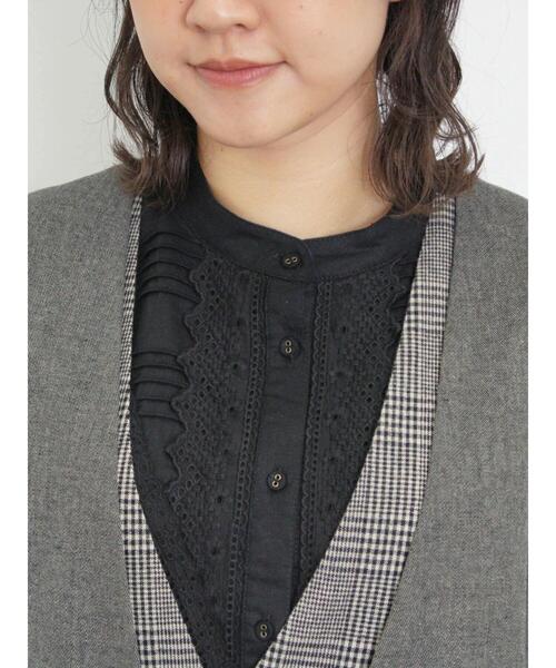 Samansa Mos2（サマンサモスモス） ベスト ジレ 綿麻ミドル丈ベスト