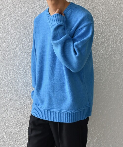 SHIPS any セーター ニット any:「手洗い可能」ラム ライク クルー