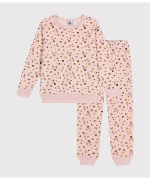 PETIT BATEAU（プチバトー） パジャマ ベロア長袖パジャマ キッズ 子供