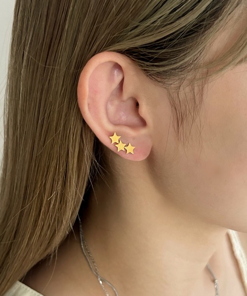 ciite' ピアス 「 金属アレルギー対応 」 シャイニースターピアス
