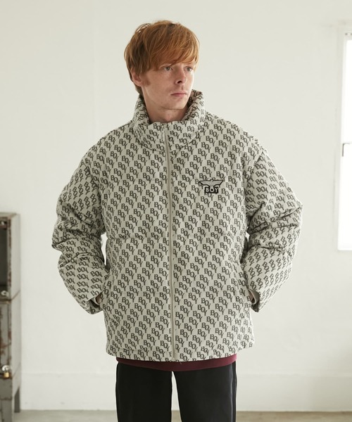 ダウン 「BOY LONDON」BOY MONOGRAM JACQUARD DOWN JACKET GREY メンズ レディース 【CIAOPANIC TYPY】
