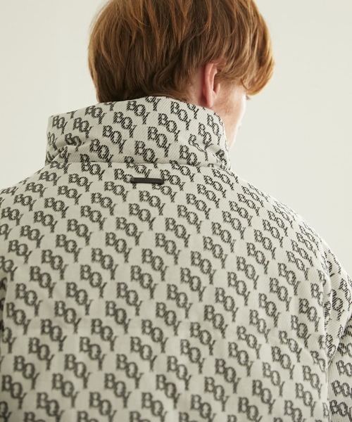 ダウン 「BOY LONDON」BOY MONOGRAM JACQUARD DOWN JACKET GREY メンズ レディース 【CIAOPANIC TYPY】