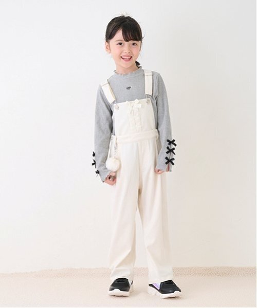 メゾピアノ　子供服　オーバーオール　95cm mezzo piano サロペット オーバーオール 裏起毛デニム・コール天