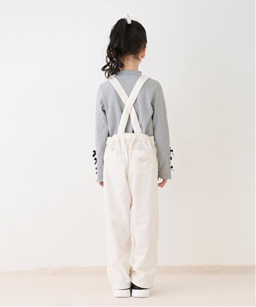 mezzo piano サロペット オーバーオール 裏起毛デニム・コール天