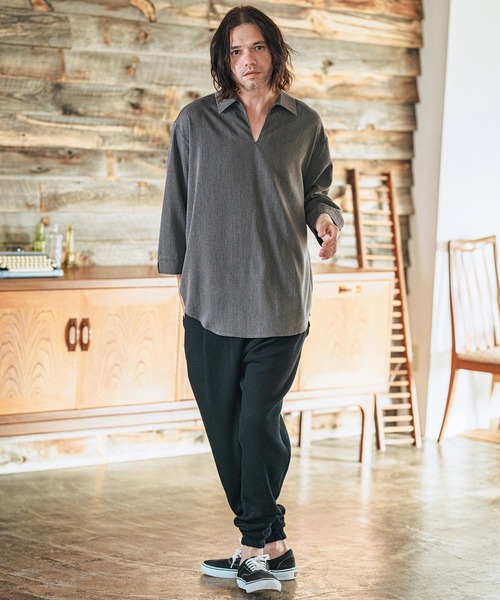 CAMBIO（カンビオ） シャツ ms5917-Drape 3-4 Sleeve Skipper Pullover