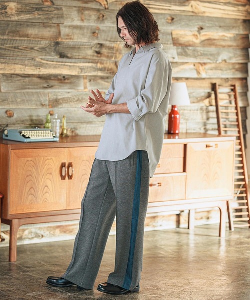 トップス ryo CAMBIO シャツ ms5917-Drape 3-4 Sleeve Skipper Pullover