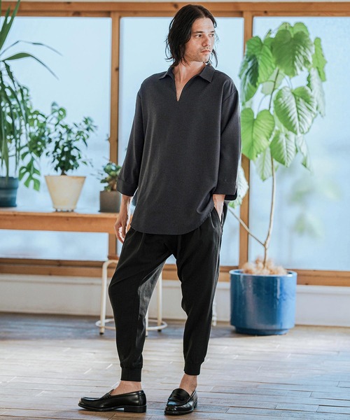 CAMBIO（カンビオ） シャツ ms5917-Drape 3-4 Sleeve Skipper Pullover