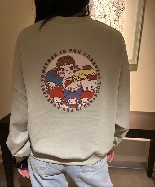 sanrio トレーナー スウェット 「ペコちゃん/PEKO」裏毛ワイド