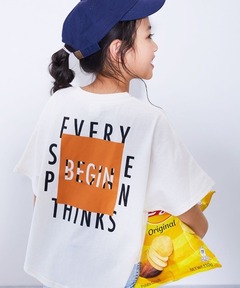 tシャツ 綿100％ デビラボ スーパーBIGシルエット プリント半袖Tシャツ キッズ 子供服 男の子 女の子