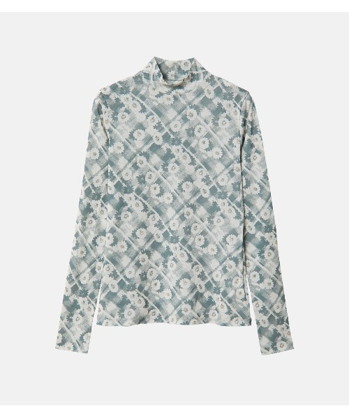 tシャツ フラワープリントシアートップ / Flower Print Sheer Top レディース LE CIEL BLEU tシャツ フラワープリントシアートップ / Flower