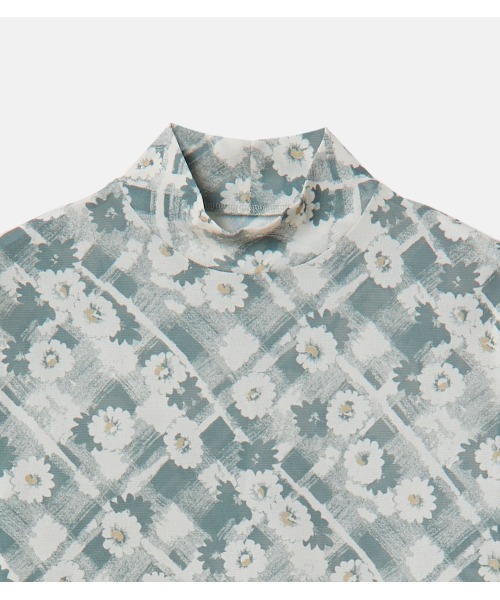 tシャツ フラワープリントシアートップ / Flower Print Sheer Top レディース LE CIEL BLEU tシャツ フラワープリントシアートップ / Flower
