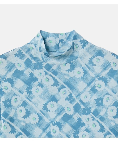 tシャツ フラワープリントシアートップ / Flower Print Sheer Top レディース LE CIEL BLEU tシャツ フラワープリントシアートップ / Flower