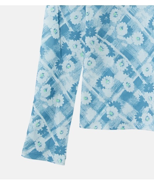 tシャツ フラワープリントシアートップ / Flower Print Sheer Top レディース LE CIEL BLEU tシャツ フラワープリントシアートップ / Flower