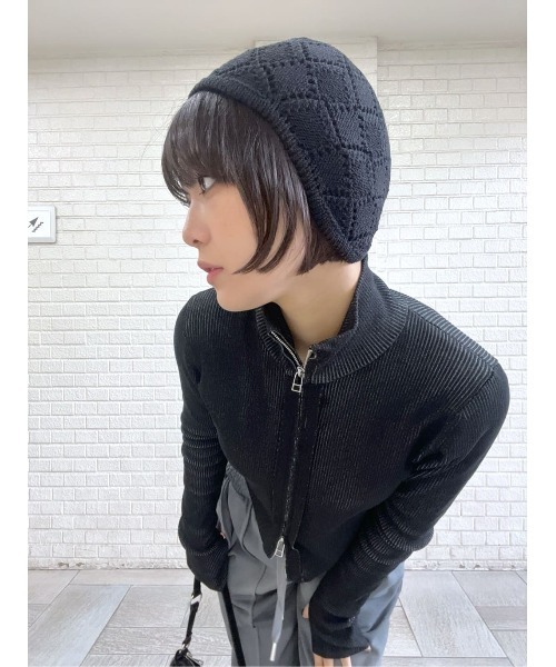 SLY（スライ） ニット帽 ニットキャップ COTTON CROCHET CAP コットン