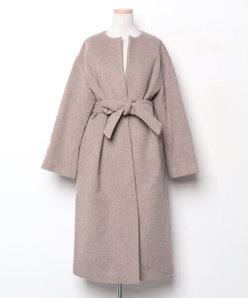 BEAUTY＆YOUTH UNITED ARROWS ノーカラーコート L モカ レディース