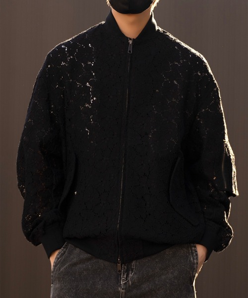 CLEL ブルゾン アウター 「CLEL」Jacquard Lace MA-1 Blouson