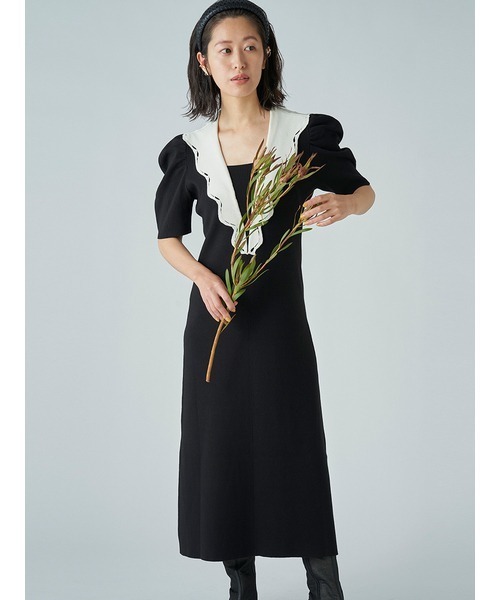 【新品未使用】CELFORD 黒 ミニニットワンピース CELFORD (12%OFF) / セルフォード ミニニットワンピースセット
