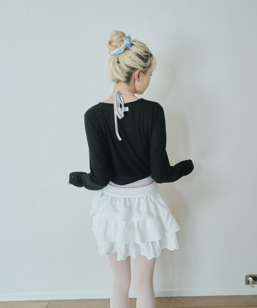 smyeon マルチリボンティアードスカート Smyeon スカート Multi ribbon tiered skirt/マルチリボン