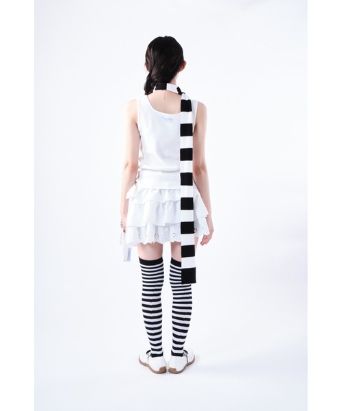 Smyeon スカート Multi ribbon tiered skirt/マルチリボンティアード