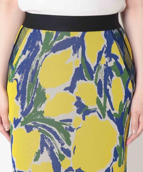 Jines（ジネス） スカート グラフィックジャージタイトスカート