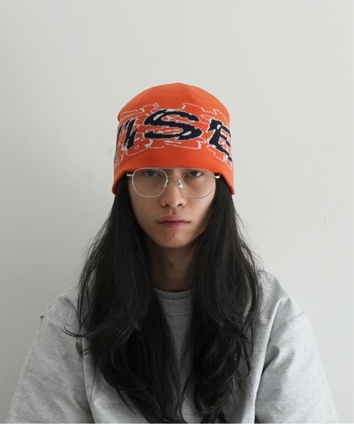 Evisen ビーニー Evisen】BEST MATCH LABEL BEANIE brown/black/purple エビセン