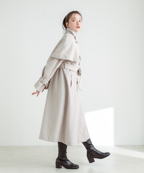 「OLIVE des OLIVE」 ステンカラーコート MEDIUM アイボリー レディース_画像3