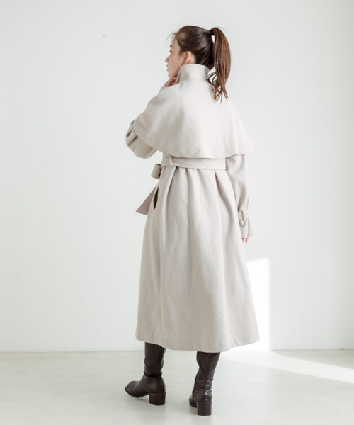 「OLIVE des OLIVE」 ステンカラーコート MEDIUM アイボリー レディース_画像4