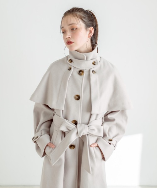 「OLIVE des OLIVE」 ステンカラーコート MEDIUM アイボリー レディース_画像5