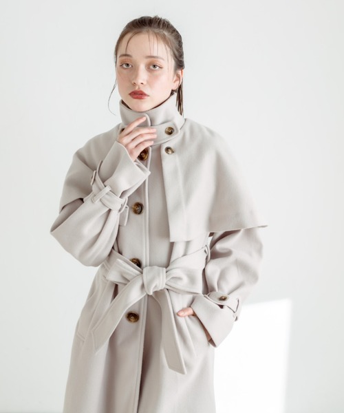 「OLIVE des OLIVE」 ステンカラーコート MEDIUM アイボリー レディース_画像6