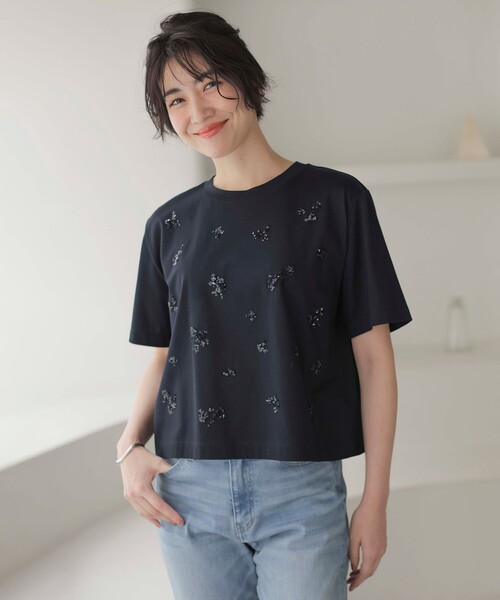 tシャツ 「洗える」スパンコール Tシャツ レディース : ZOZOTOWN