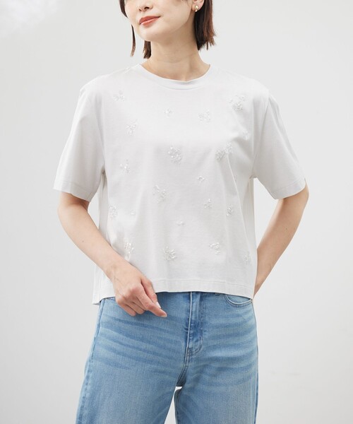 tシャツ 「洗える」スパンコール Tシャツ レディース : ZOZOTOWN