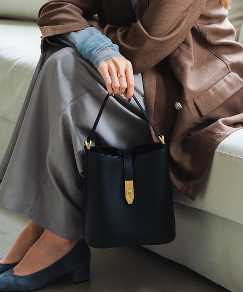 ラマージ（LA MARGE）/【LA MARGE】【本革】2WAY ナイロン 本革 ハンド&ショルダーバッグ LA MARGE ショルダーバッグ バッグ 「本革」 2WAY ワンハンドル