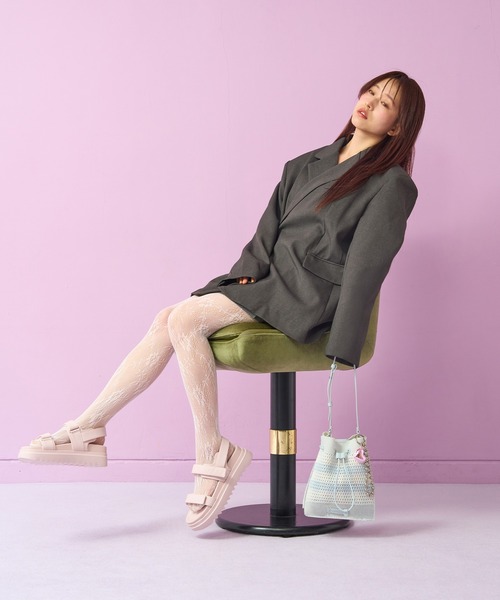 CHARLES ＆ KEITH サンダル ダブルストラップ フラットフォーム