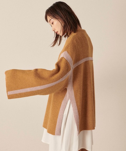 「forksy.」 長袖ニット FREE カーキ レディース_画像4