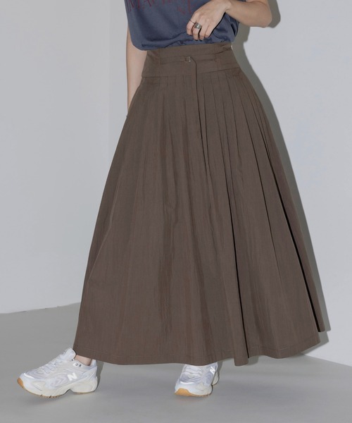 新品　EimeeLaw エイミーロウ　定価¥1万4080円　ロングスカート Eimee Law（エイミーロウ） スカート ベルテッド タックプリーツ