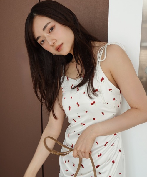 eimy istoire cherry patternキャミワンピース セール】cherry patternキャミワンピース（ワンピース）｜eimy