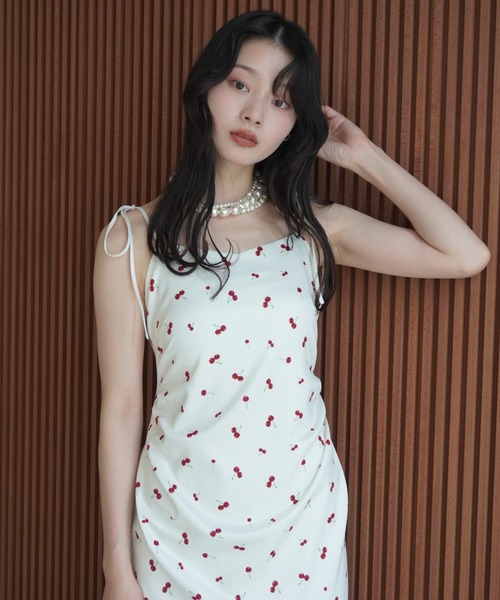 ワンピース eimy istoir cherry pattern cami dresrs セール】cherry patternキャミワンピース（ワンピース）｜eimy