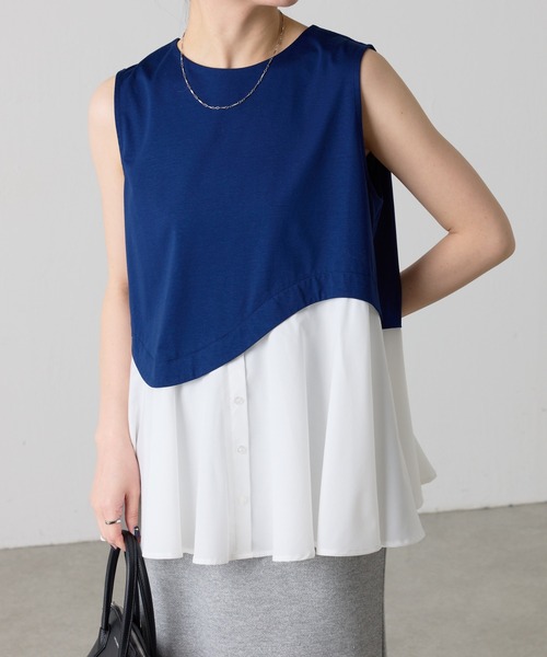 tシャツ アシメペプラムノースリーブT レディース COLLAGE GALLARDAGALANTE tシャツ アシメペプラムノースリーブT