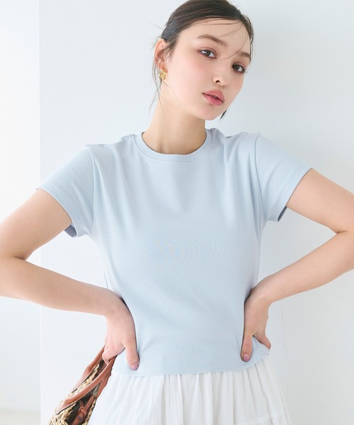 tシャツ コンパクトスムースビーズ刺繍ロゴＴシャツ レディース coca tシャツ スムースコンパクトミニTシャツ レディース