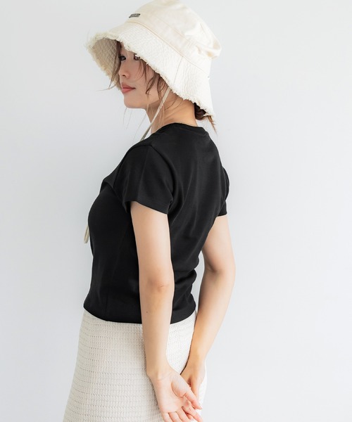 tシャツ コンパクトスムースビーズ刺繍ロゴＴシャツ レディース coca tシャツ スムースコンパクトミニTシャツ レディース