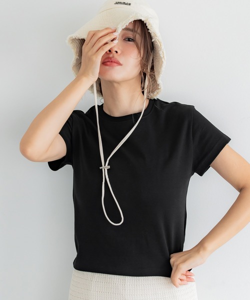 tシャツ コンパクトスムースビーズ刺繍ロゴＴシャツ レディース coca tシャツ スムースコンパクトミニTシャツ レディース