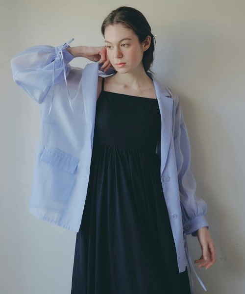 NOTREemor ノートルエモア パフスリーブシアージャケット NOTRE emor ジャケット テーラードジャケット puff sleeve sheer