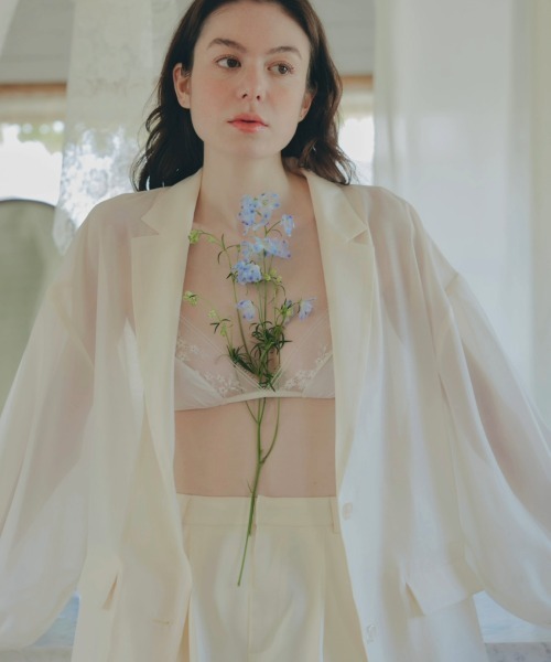 NOTREemor ノートルエモア パフスリーブシアージャケット NOTRE emor ジャケット テーラードジャケット puff sleeve sheer