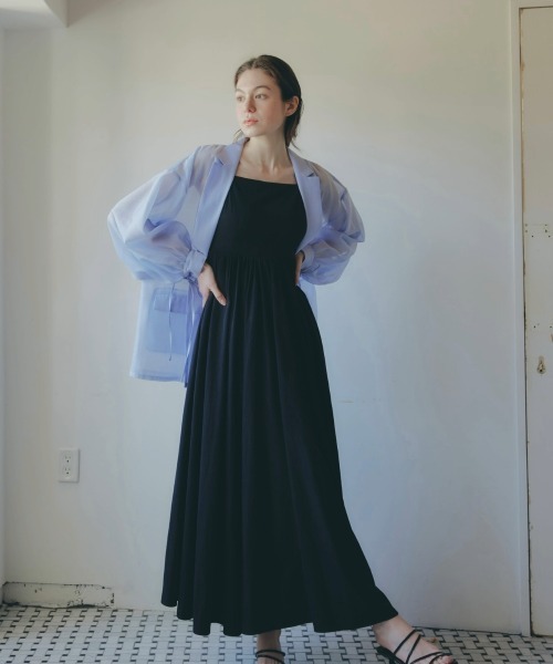 NOTRE emor ジャケット テーラードジャケット puff sleeve sheer