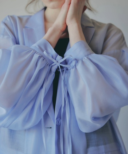 NOTREemor ノートルエモア パフスリーブシアージャケット NOTRE emor ジャケット テーラードジャケット puff sleeve sheer