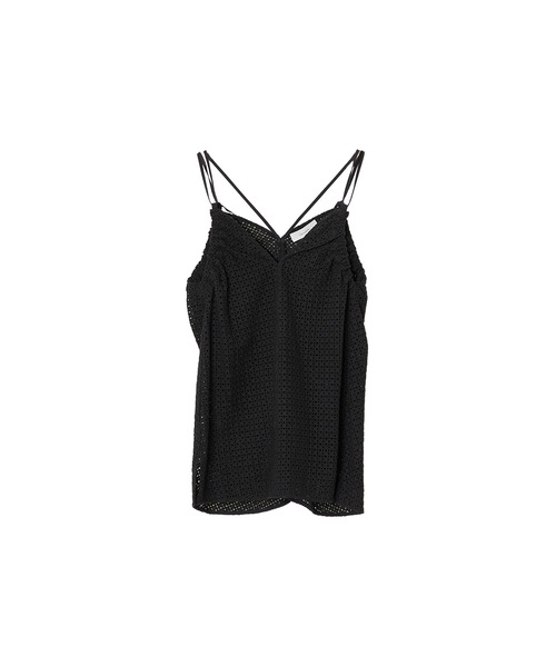 キャミソール normment/ノーメント see through lace cami blouse ブラウス キャミソール メッシュトップス