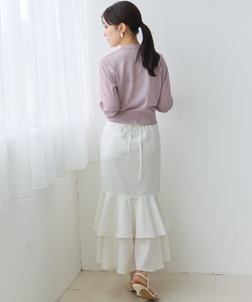 AND COUTURE スカート アシメギャザーフリルマーメイドスカート