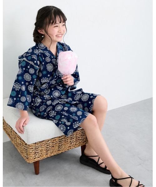 浴衣 「ZOZO限定カラー/ネイビー系(北欧花火)登場！」甚平スーツ 「綿