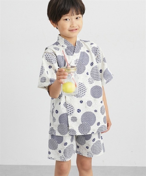浴衣 「ZOZO限定カラー/ネイビー系(北欧花火)登場！」甚平スーツ 「綿